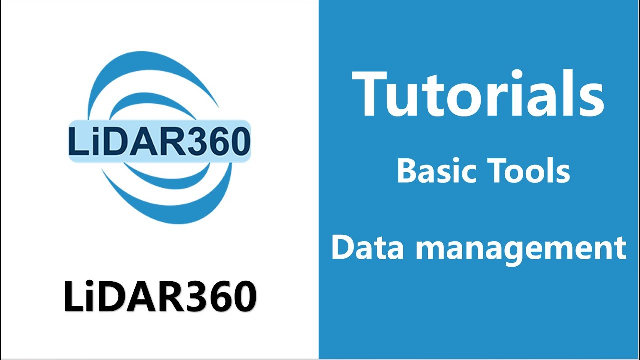 LiDAR360 (V7) - Data management | Basic Tools - YouTube