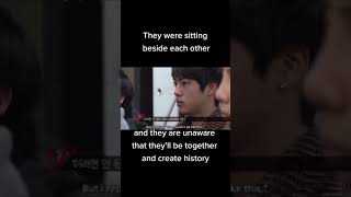 BTS were sitting beside each other unaware