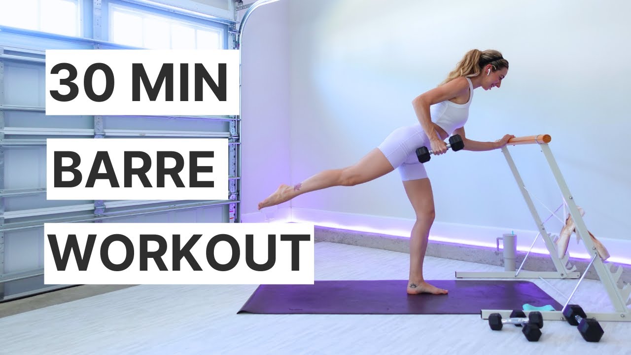 30MIN BARRE Workout Strength with weights - YouTube
