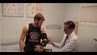 Ulnar Collateral Ligament Reconstruction of the Elbow: Post Surgery Brace Removal