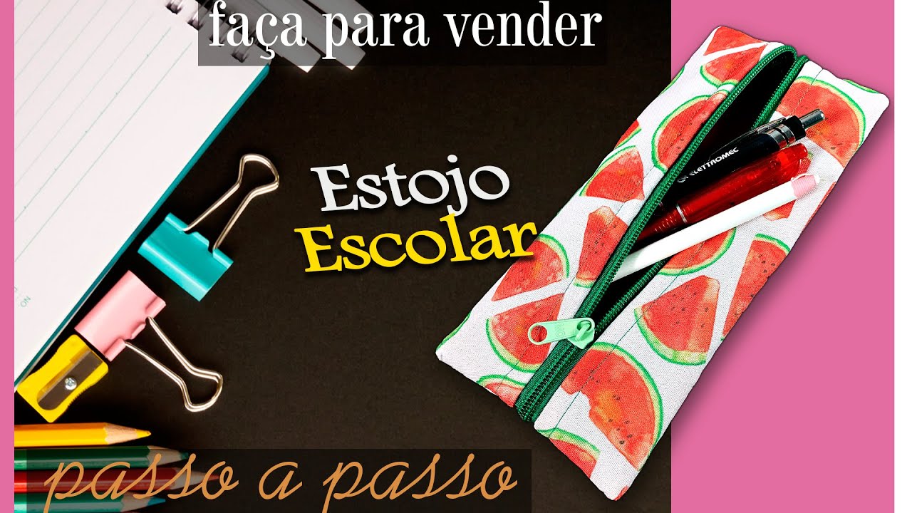 Como Fazer Estojo Escolar Super Fácil Passo a Passo Para iniciantes [Voltas As Aulas | Penal]