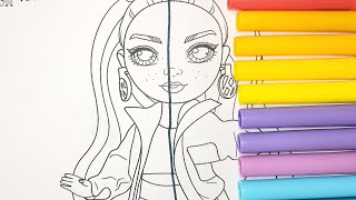 Rainbow High Coloring Book Pages #rainbowhighcharacters Rainbow High Jade Art Coloring Pages