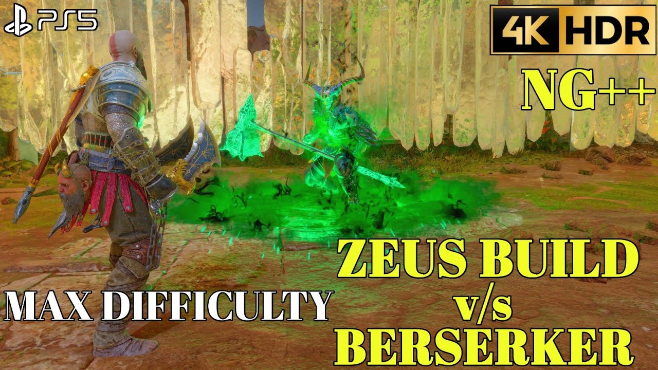 Kratos Destroy Haklangr The Bearded Berserker GOD OF WAR RAGNAROK Zeus