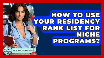 How To Use Your Residency Rank List For Niche Programs? - Med School Survival Guide