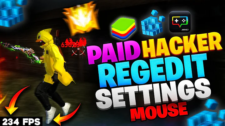Best Mouse Regedit Settings For No Recoil Headshot FPS Boost Free Fire PC | BlueStacks 5 | MSI 5