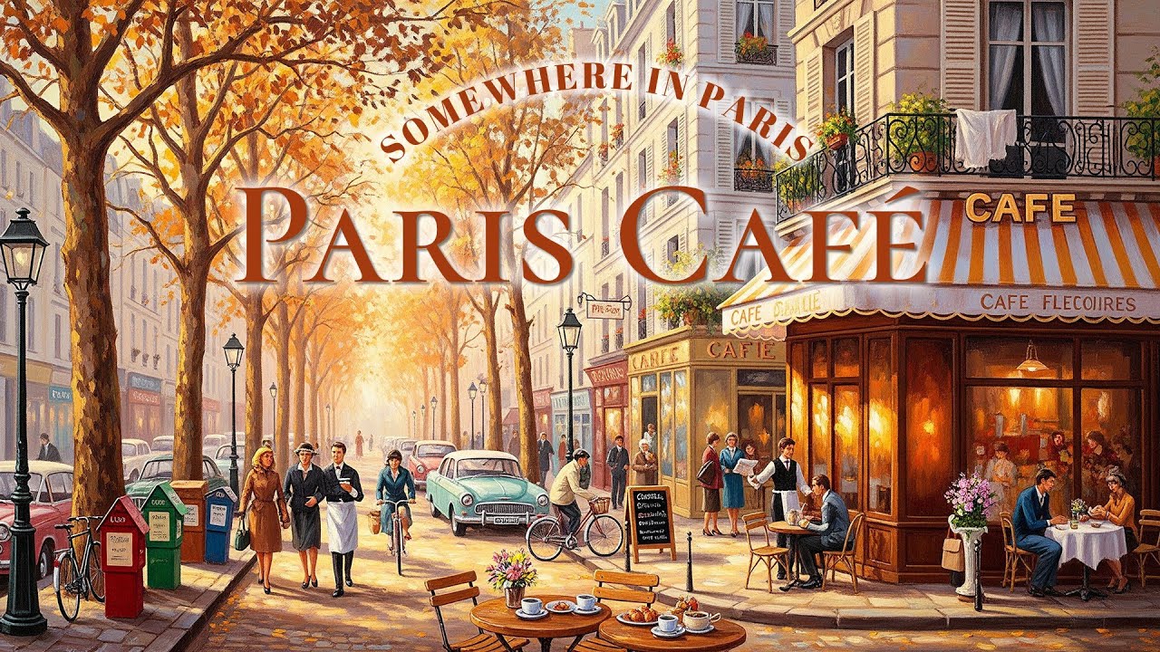 𝐏𝐀𝐑𝐈𝐒 𝐂𝐀𝐅𝐄́ 🗼☕French Instrumental Music — Street Café Ambience | Slow Morning in Paris