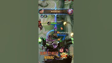 MANIAC! CLINT FULL BUILD DAMAGE #mlbb #clint #shortvideo #mobilelegends #mlbbshorts #mlbbph #shorts