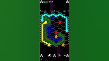 How To Solve Flow Free Hexes 8x8 Mania Level 9 Board Walk Through Solution Walkthrough