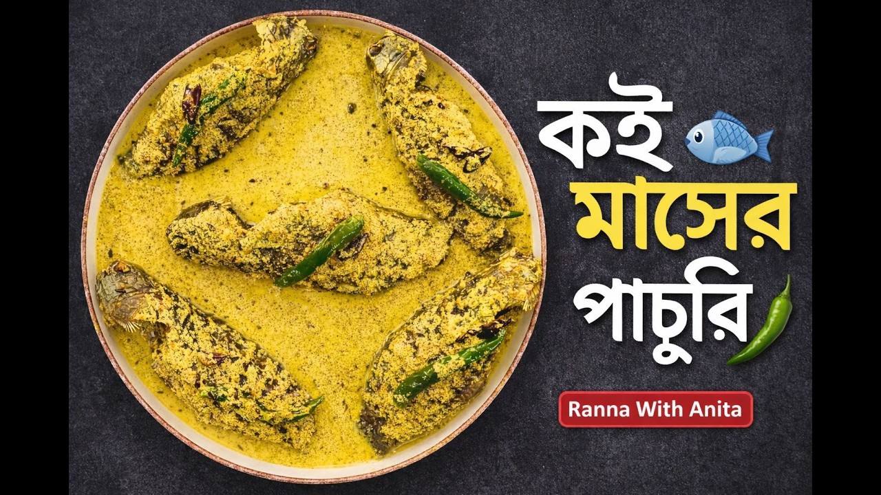 কই মাছের পাটুরি 🐟 | Koi Macher Paturi Recipe | Bengali Traditional Fish Curry | Ranna With Anita