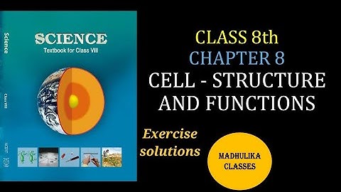 Exercise solutions of chapter 8 CELL:STRUCTURE AND FUNCTION  class 8th science NCERT