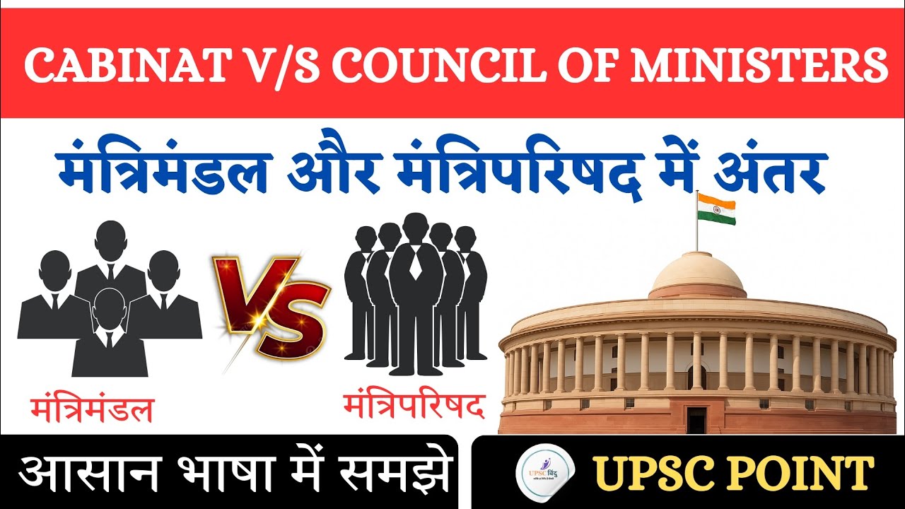 Council of Ministers VS Cabinet | मंत्रिपरिषद V/S मंत्रिमंडल | Indian polity । Constitution of India