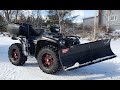 ATV Plowing snow - 2019 Yamaha Kodiak 700 SE ( Warn ProVantage plow Front mount )