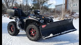 ATV Plowing snow - 2019 Yamaha Kodiak 700 SE ( Warn ProVantage plow Front mount )