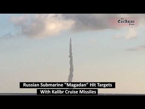 Russian Submarine Magadan Hits Target With Kalibr Cruise Missiles