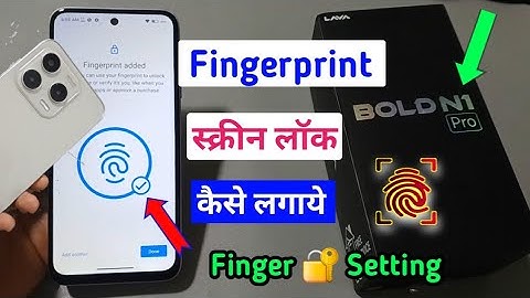 Lava Bold N1 Pro Fingerprint Lock Setting/How to display fingerprint lock in lava bold n1 pro 