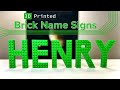 3D Printed Brick Name Signs - Kid&#39;s Room Decor