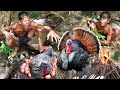 Primitive Technology - Kmeng Prey - Burn Turkey Chicken And Egg In Clay Surprise