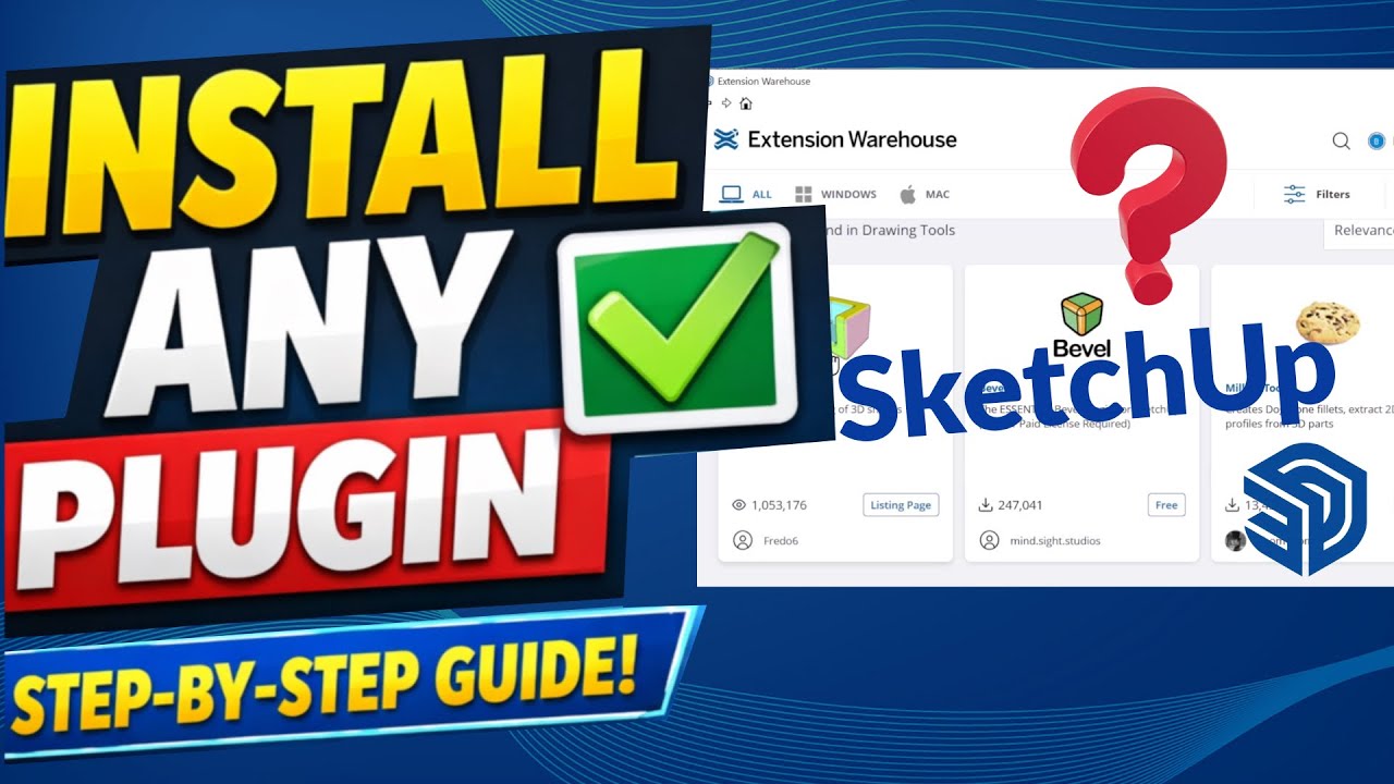👉 Как скачать и установить любой плагин SketchUp | Пошаговая инструкция (подходит для начинающих)