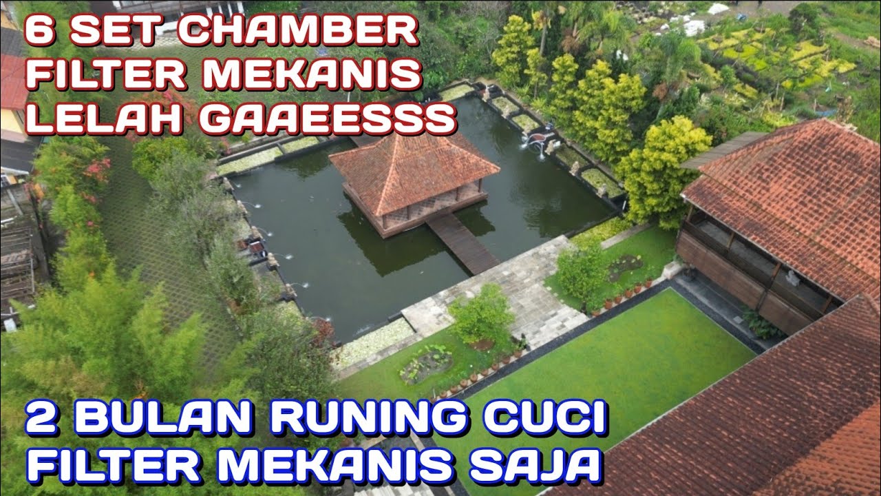 CUCI FILTER MEKANIS KOLAM IKAN KOI 720 TON