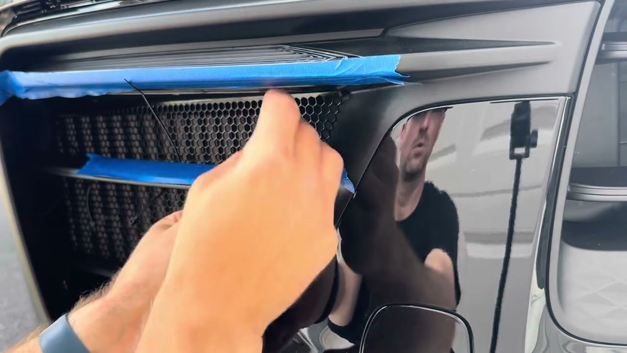 2022-2025 Porsche Macan S and GTS Radiator (Intercooler) RGS grille mesh protection installation