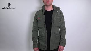 superdry rookie wax military jacket