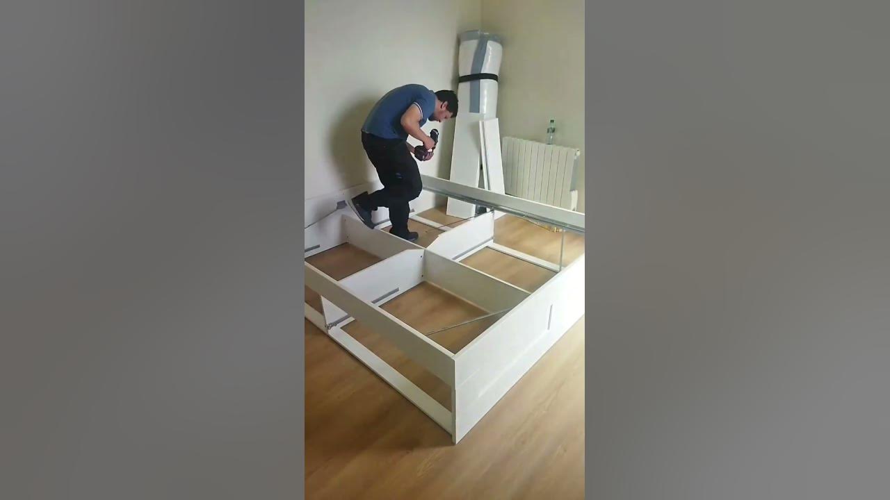 Montage rapide lit BRIMNES Ikea 160x200 avec rangement YouTube