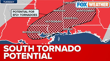 Potential For EF-2 Or Stronger Tornadoes In South As Multiday Severe Outbreak Continues