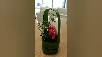 Flower  arrangement  made  of  coconut  leaf