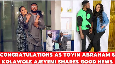 Congratulations Actress Toyin Abraham & Husband Kolawole Ajeyemi share good news on their