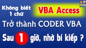 Trở thành CODER VBA Access sau 1 giờ nhờ kí kiếp này | NT Software