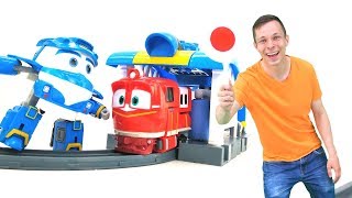 Роботы поезда — Игры для детей — Игрушки трансформеры уменьшились Роботы поезда — Игры для детей — Игрушки трансформеры уменьшились