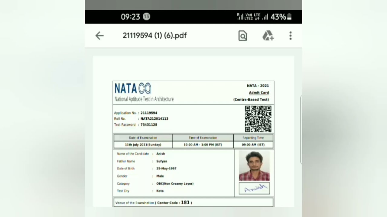 NATA 2021 2nd phase exam admit card release. NATA 2021 2nd phase exam admit card download. NATA