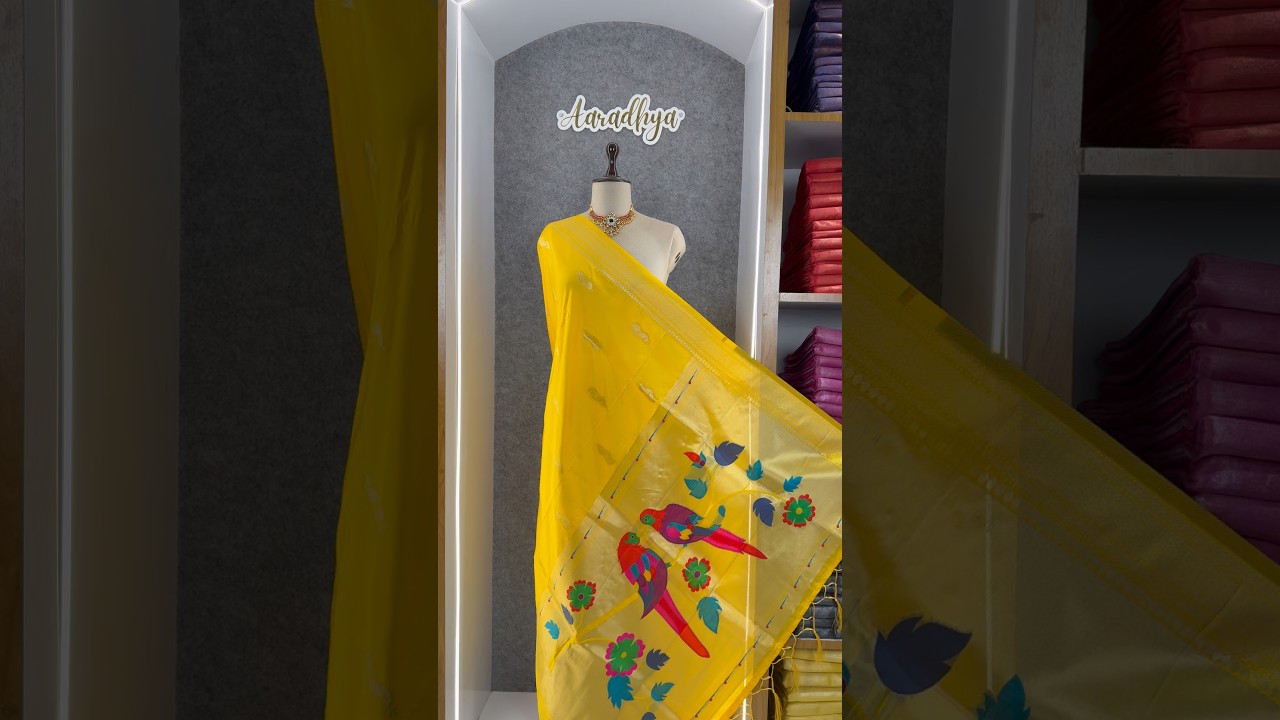 Pure Paithani Multicolor Parrot Weaving Motif Pallu Dupatta