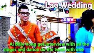 Lao Wedding Get interview with Lao Singer And Dance With One Enjoy Music By NATLUDY SIHAMAYAVONG