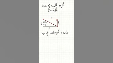 Area of Right Angle Triangle #math #triangle #area #shorts #education