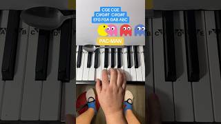 Who’s Played Pac-Man? 🤩👻 Easy Piano Tutorial With Letters #Piano #Shorts #Pianotutorial