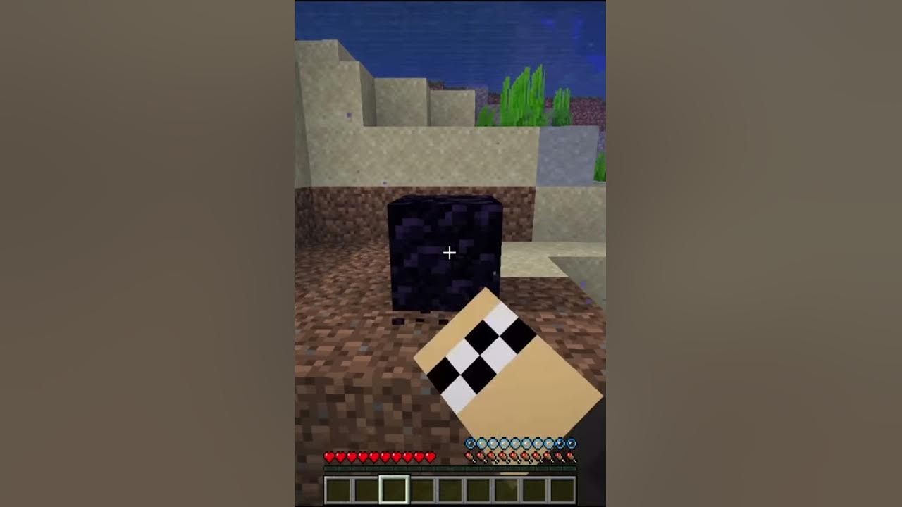 Mining Obsidian With Fist, Underwater, Mining Fatigue 3 And Feet Off