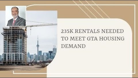 235K Rentals Needed to Meet GTA Housing Demand