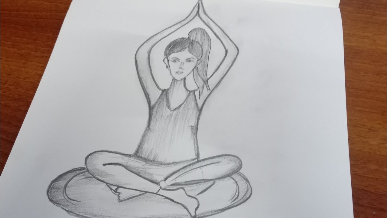 Wellness Series Sketchy Pencil Drawing Young Stock Illustration 294134720 |  Shutterstock