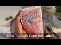 How to Apply Juice Labels