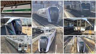 【JR東日本】 JR中央本線 茅野駅 普通、特急あずさ 貨物列車  211系、E353系、ブルーサンダー