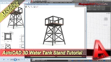 Autocad 3D Modeling Water Tank Stand Tutorial Exercise 33
