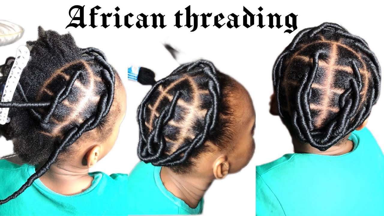 Oh WOW…. HOW TO DO African threading Hairstyle on Natural hair Using ...