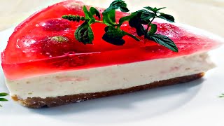 ЧИЗКЕЙК БЕЗ ВЫПЕЧКИ. из творога с клубникой ЧИЗКЕЙК БЕЗ ВЫПЕЧКИ. из творога с клубникой