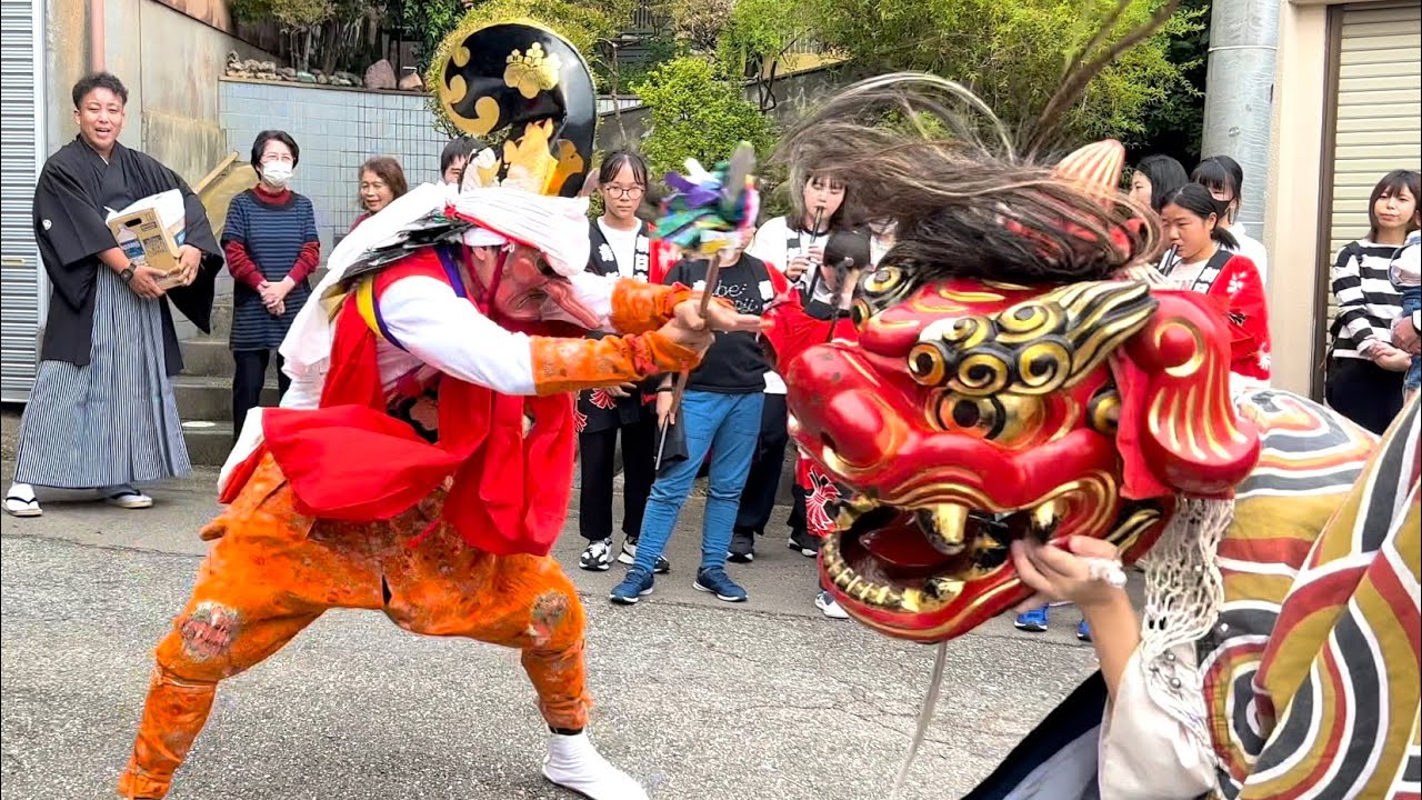 朝日南部の獅子舞 2023 - YouTube