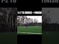 How do I work on combining on the wing and crossing? Grab someone or something to pass to and get