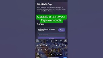5,000$ in 30 Days | Tapswap code || tapswap code | 5,000$ in 30 Days #tapswapcode #crypto