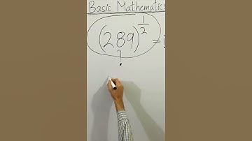 😳 CLEAN BASIC MATHEMATICS (289)^1/2=? DARE TO SOLVE! #Shorts