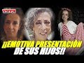 María Elena Saldaña "La Güereja"  conmovida presenta a sus hijos