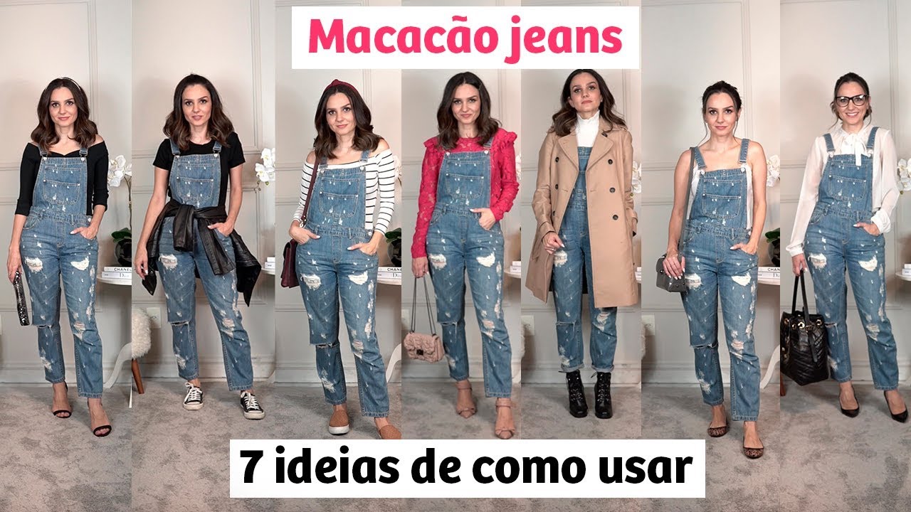 macacão folgado jeans